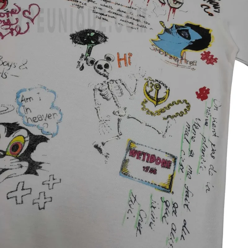 Printed graphic on the front of the garment