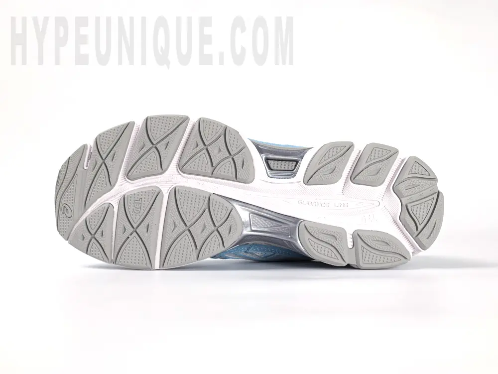 Blue athletic shoe close-up viewle