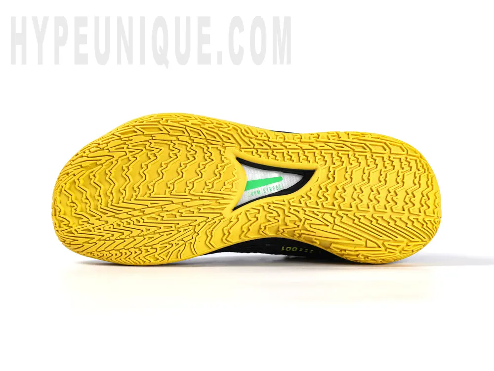 the yellow outsole