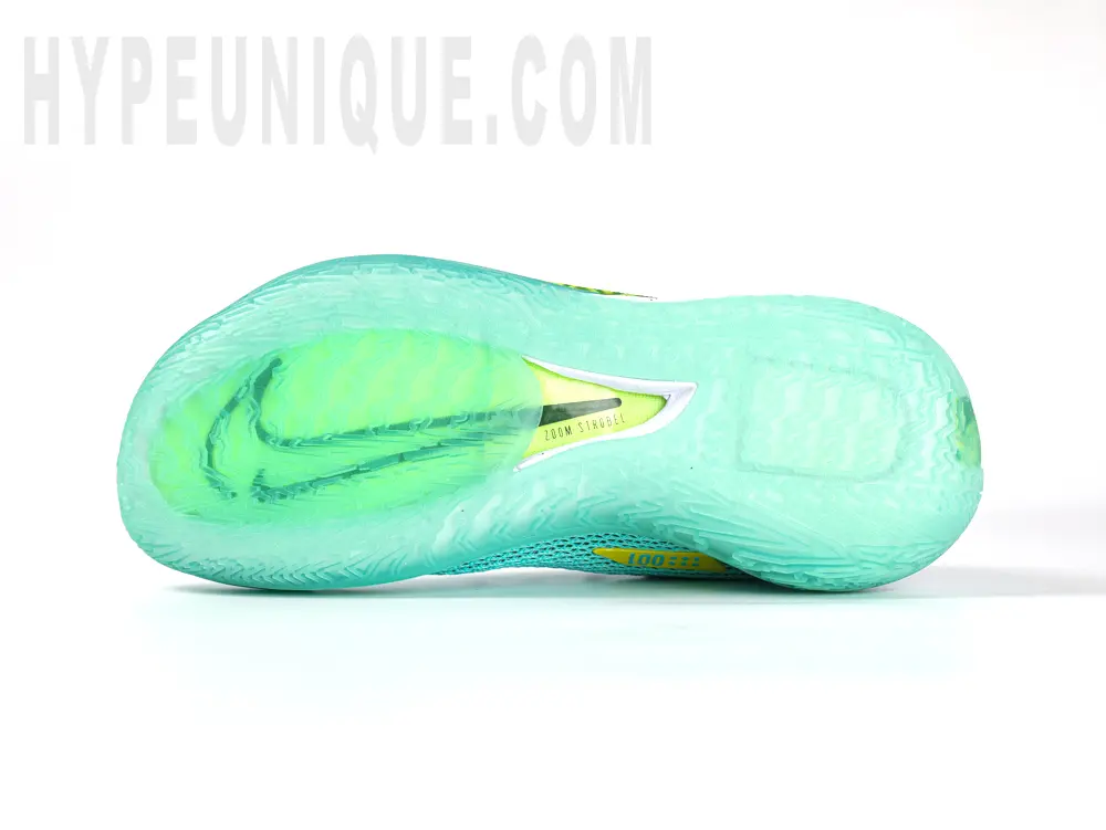the blue outsole