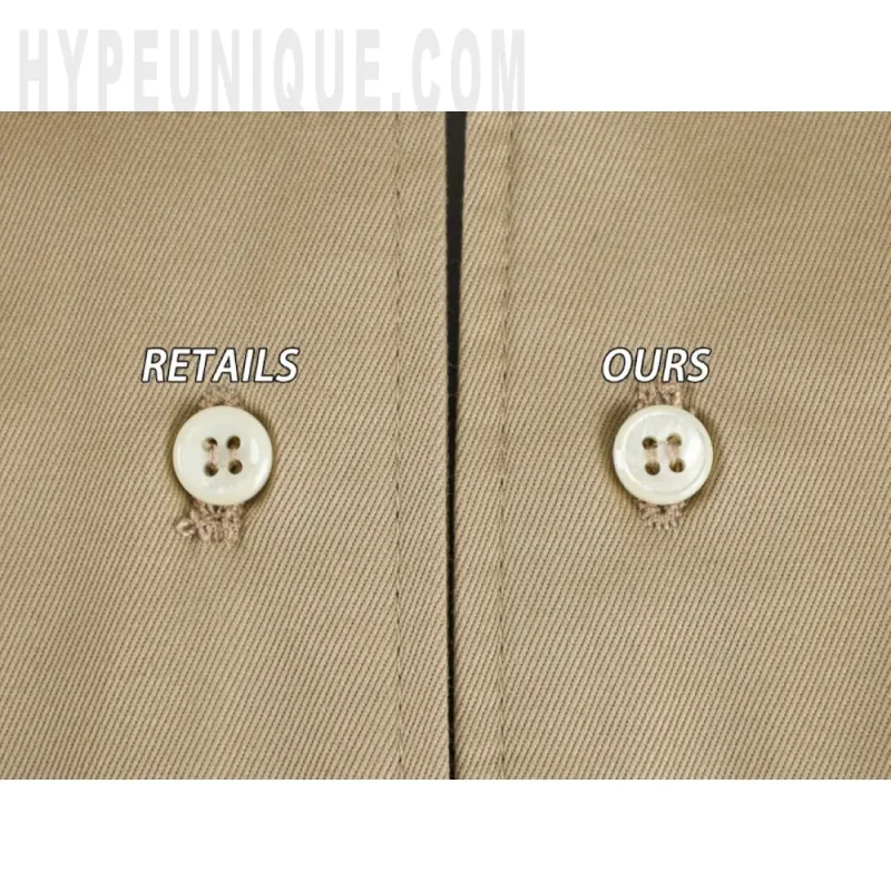 Close-up of clothes button details