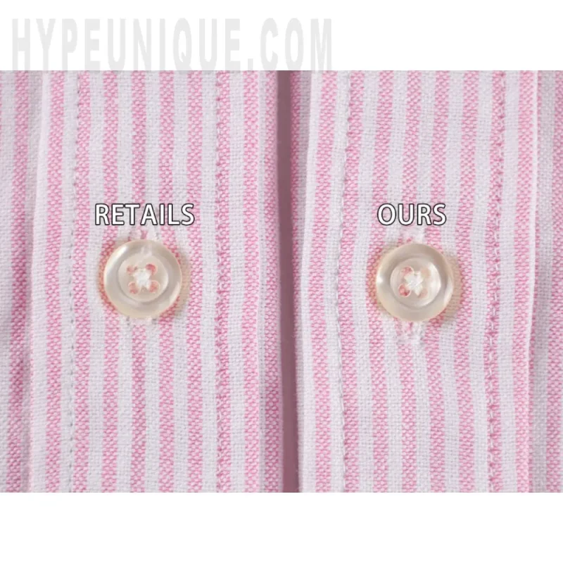Comparison of buttons on shirts