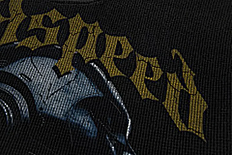 Printed graphic on the front of the clothes