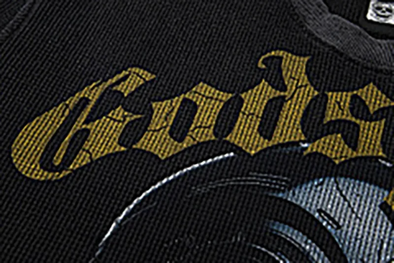 Printed graphic on the front of the clothes