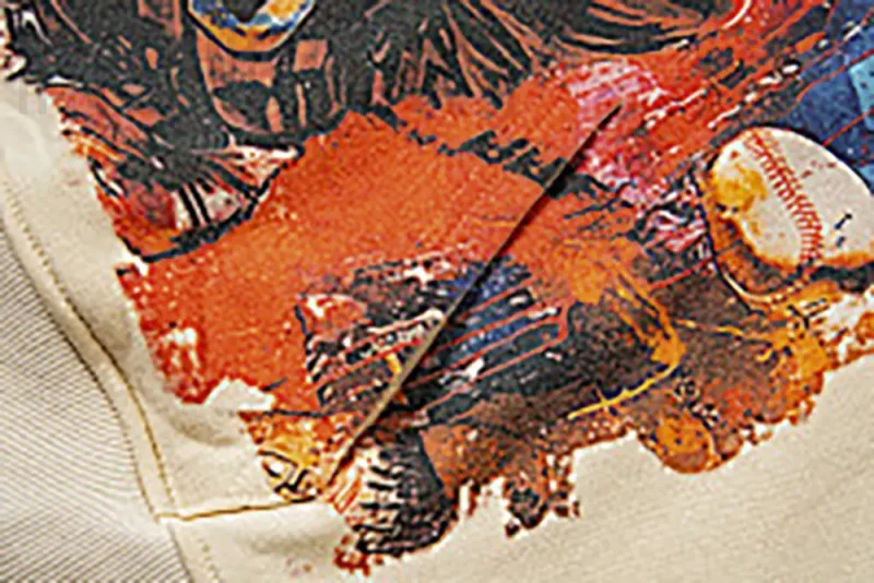 Printed graphic on the front of the clothes