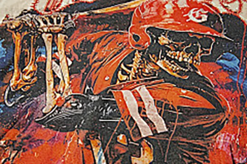 Printed graphic on the front of the clothes
