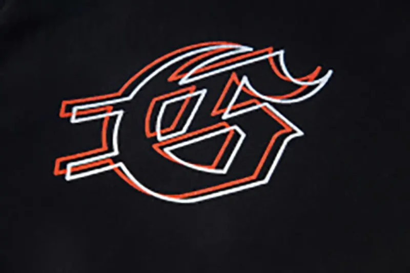 Printed graphic on the front of the clothes