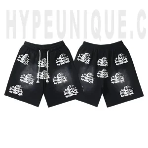 Hellstar All-Over Flame Face Shorts
