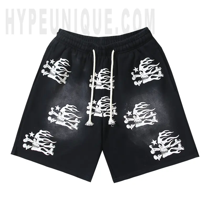 Hellstar All-Over Flame Face Shorts