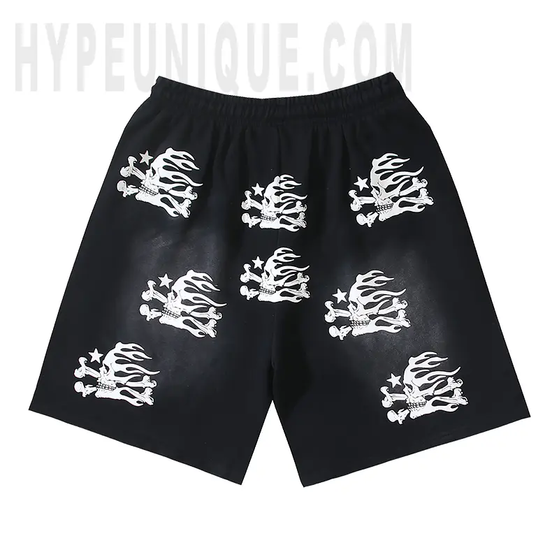Hellstar All-Over Flame Face Shorts