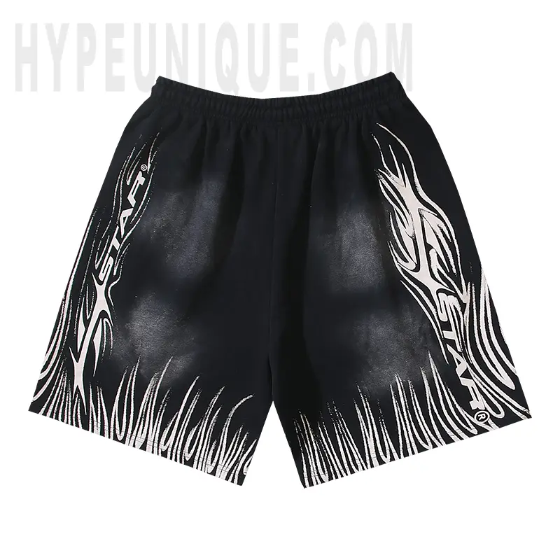 The back of the black shorts