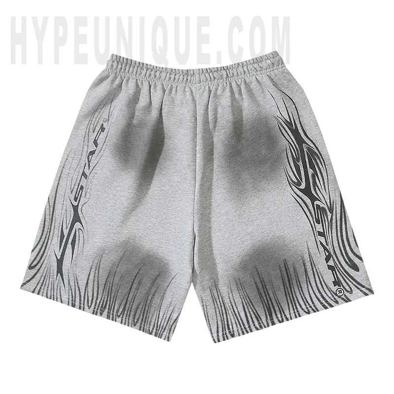 The back of the gray shorts