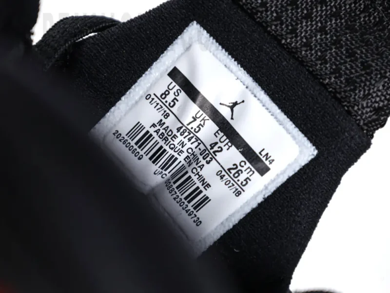 the size label