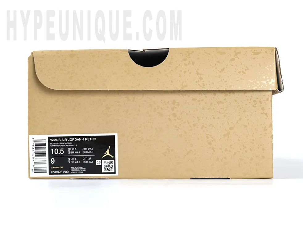 the jordan 4 beige shoe box