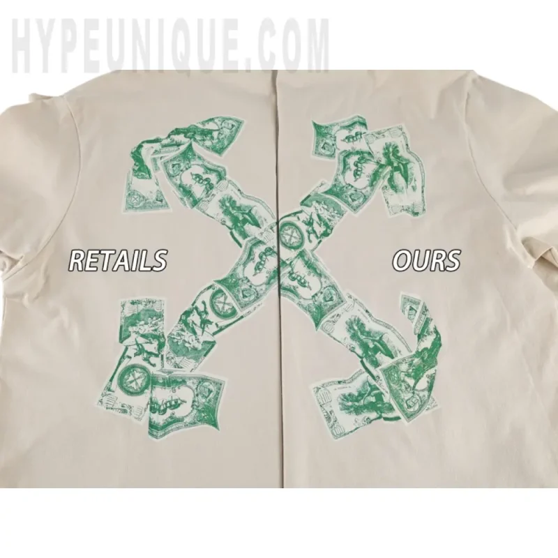 Printed graphic on the back of the clothes