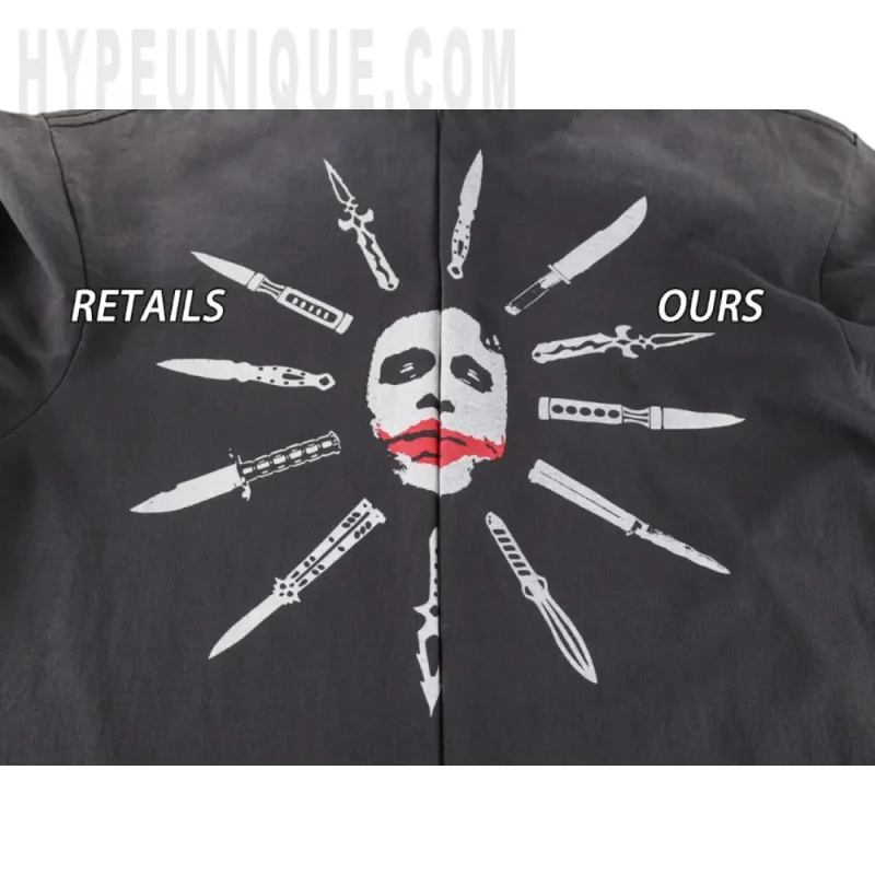 Printed graphic on the back of the garment