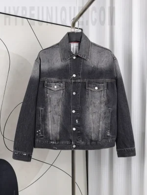 Acne Studio Ink-dot Washed Denim Jacket