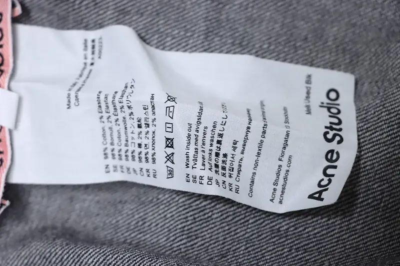 Acne Washed Ink-Splashed Denim Jacket