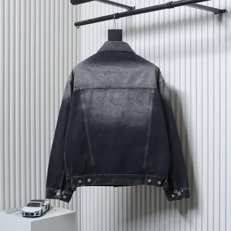 Acne Washed Ink-Splashed Denim Jacket