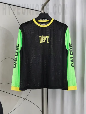 Front view of the GALLERY DEPT Mesh Long Sleeve Shirt.