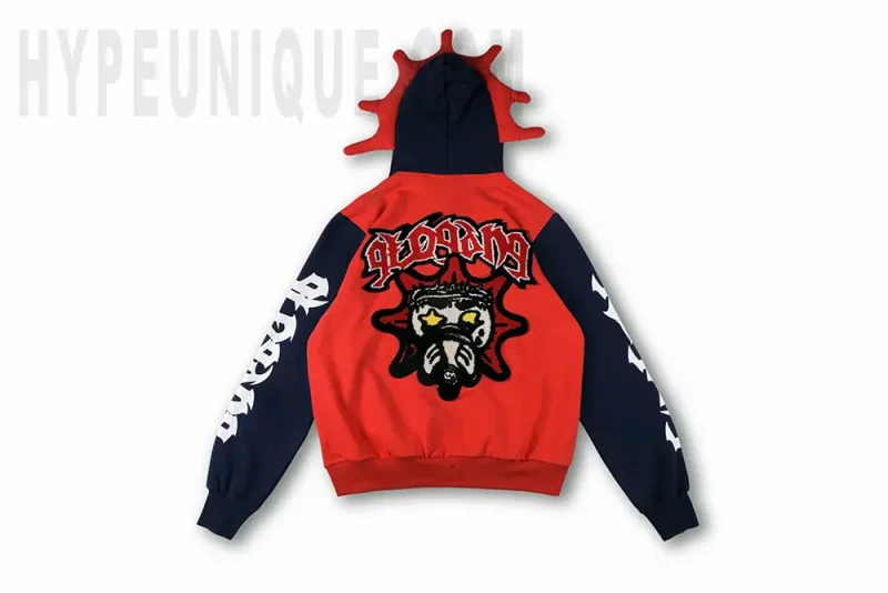 Almighty II Gang Full Zip Hoodie (Red/Navy) - Image 2