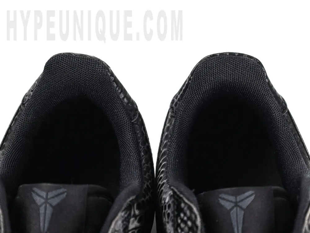 Pure black cotton black shoe collar