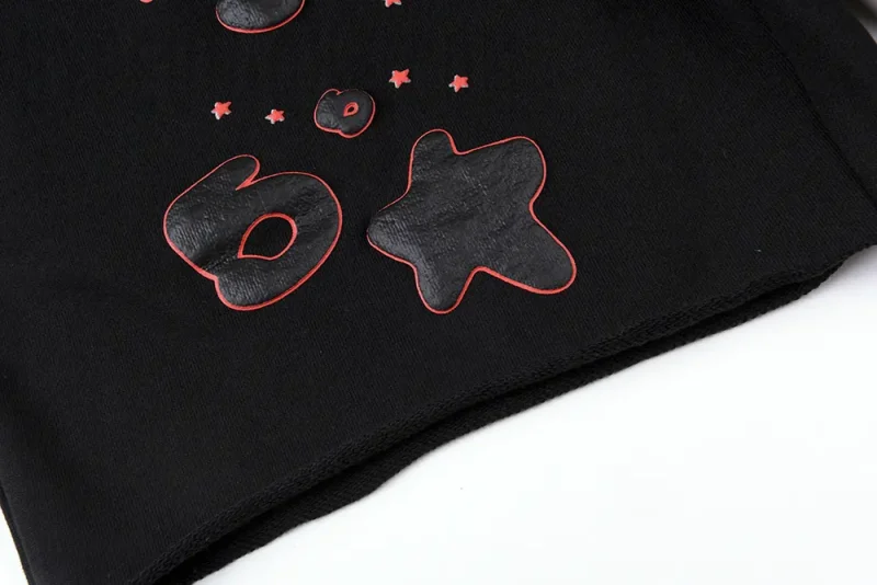 Sp5der Beluga Outline Sweatshort Black - Image 4