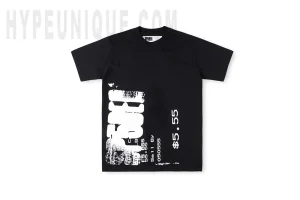 Sp5der Commerce Tee black front elevation view.