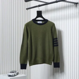 TB Colorblock Wool Crewneck Sweater