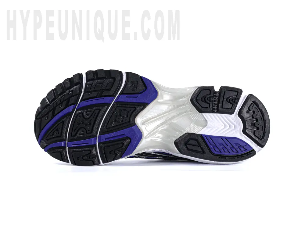 Black and blue rubber sole