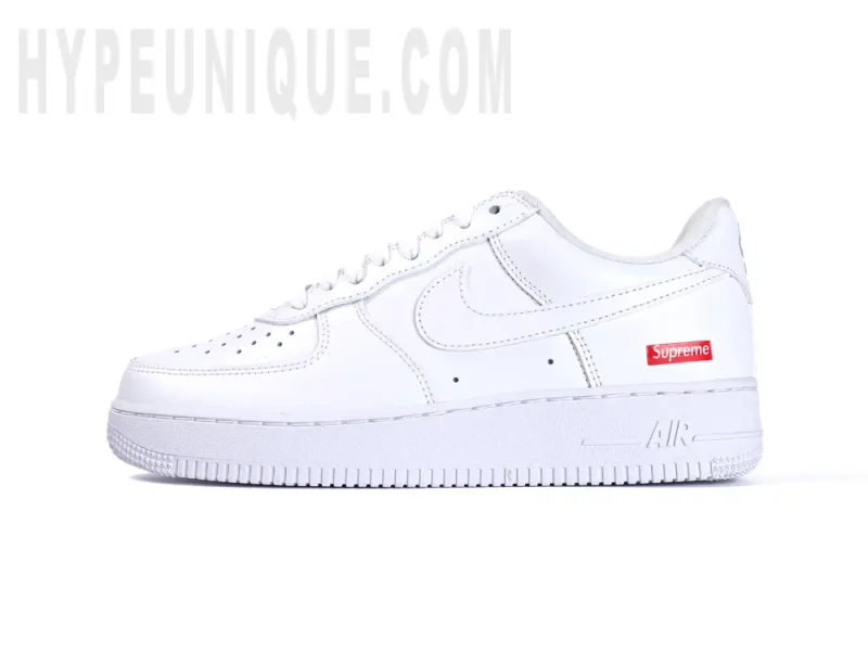 Front view of the outside of the left shoe