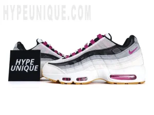 A photo of the Air Max 95 SB Cactus Flower and the HypeUniqeu logo.