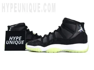 Jordan 11 Retro Black Barely Volt Front View