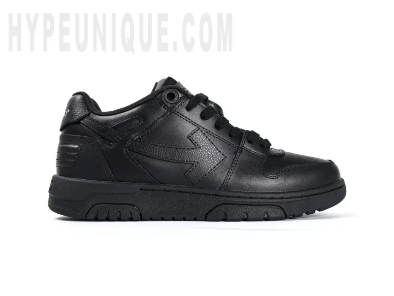 Off-White Out of Office Low 'Triple Black' right shoe, front view