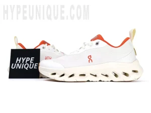 On Cloudtilt Loe 2 WMNS Neon Orange / White and the Hypeunique logo