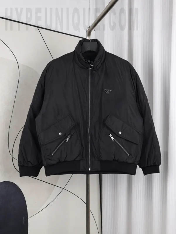 PRD Metal Triangle Logo Nylon Down Jacket