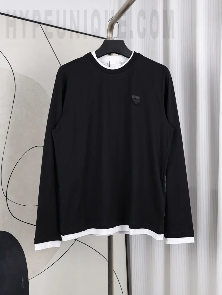 Prd Long-sleeved Cotton T-shirt front view