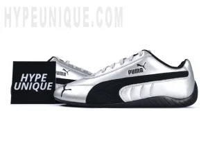 Puma Speedcat ‘Metallic Silver’ paired with the Hypeunique logo.