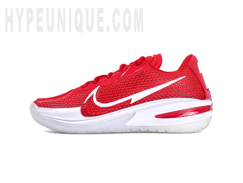 Left medial side view of the Zoom GT Cut TB ‘University Red’.