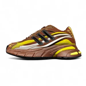Front view of the left shoe in the Adidas Adistar Jellyfish Pharrell Williams Focus Brown.