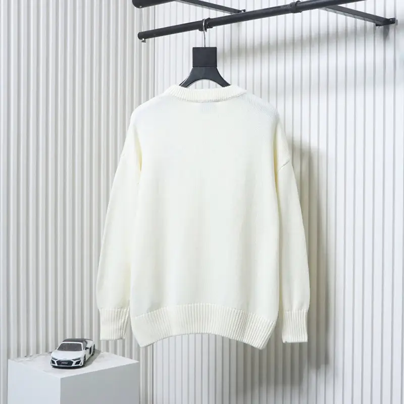 AMI Embroidered Heart Micro-Label Crew Neck Sweater