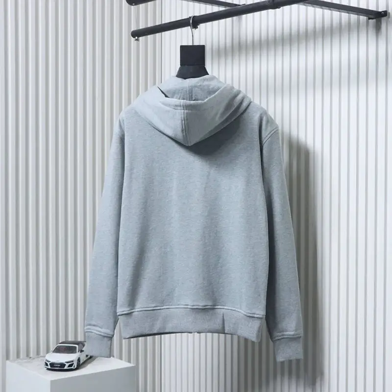 AMI Heart Embroidered Zipper Hooded Jacket