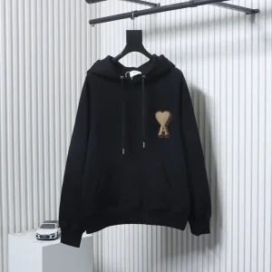AMI Heart Logo Embroidered Hoodie