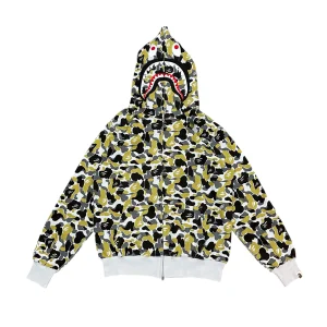 Front view of BAPE Store Hangzhou Separate Shark Full Zip Hoodie Black Green