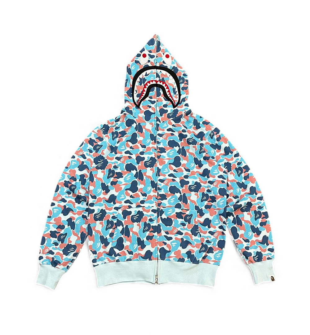 Blue hoodie front view