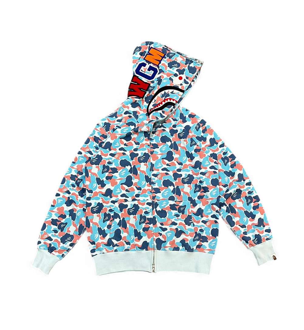 The blue hoodie is shown on the right.