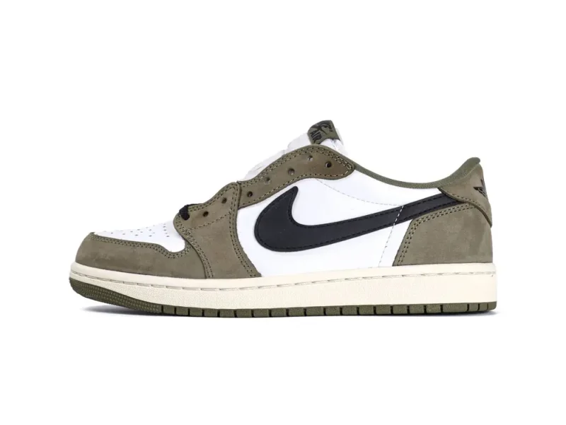 Front view of the outside of the left shoe