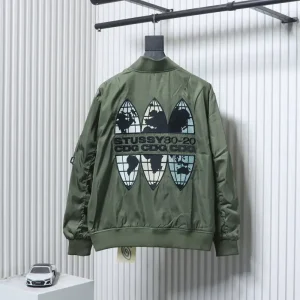 Stussy & Cdg Embroidered Logo Jacket