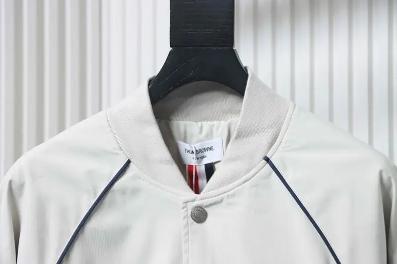 TB Four-Stripe Jacket Neckline