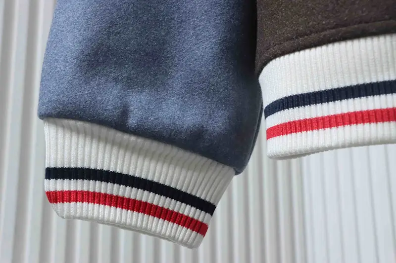 TB Two-Tone Baseball Jacket Sleeves